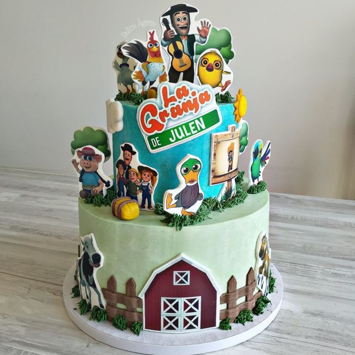 Tarta temática Granja Musical