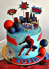 Tarta temática Ciudad de Superhéroes