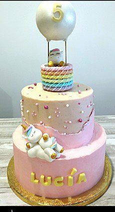 Tarta temática Unicornios